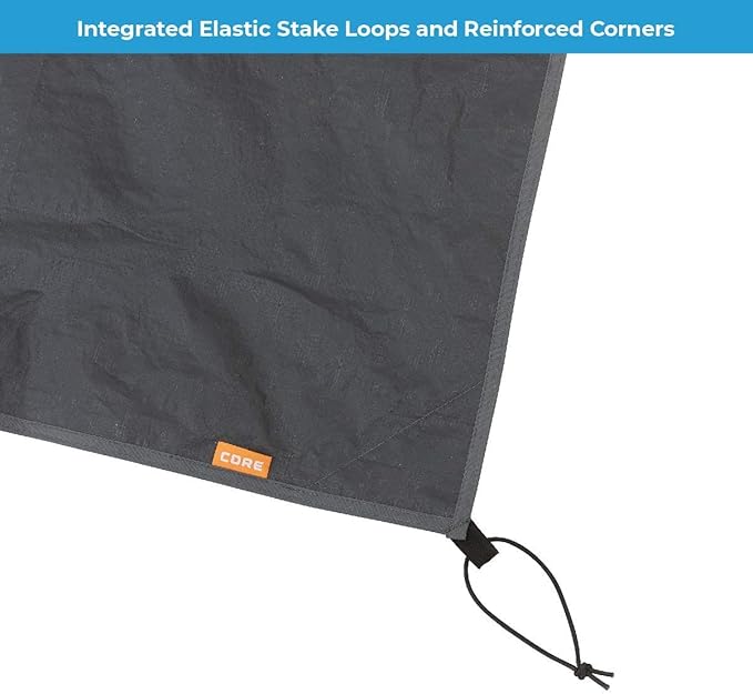 CORE Outdoor Tent Footprints | Perfect Tarp Camping Accessories for Easy Camp Setup (9 Person Extended Dome Tent)