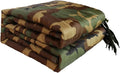 Camo Poncho Liner Army Blanket Military Sleeping Bag with A Compression Carrying Bag for Traveling Hiking Camping Outdoor Survival Car Blanket