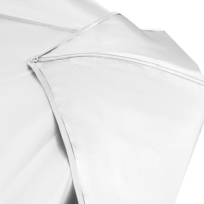 13.78x7.2ft Car Canopy Umbrella Car Sun Shade Umbrella Cover Tent with Wind-Proof Ropes Portable Folding Roof Tent for Cars Protection (Silver Grey)
