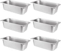 6PCS Hotel Pans Stainless Steel Steam Table Pan 1/3 Size 4 Inch Deep Steam Pan Catering Storage Metal Food Catering Tray for Hotel Restaurant Buffet Party