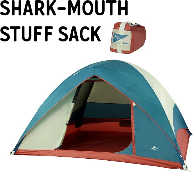 Kelty Discovery Basecamp Backpacking Tent 4 or 6 Person Camping Backpacking Shelter Large Capacity Fast Setup and Easy Tear Down Stuff Sack Included