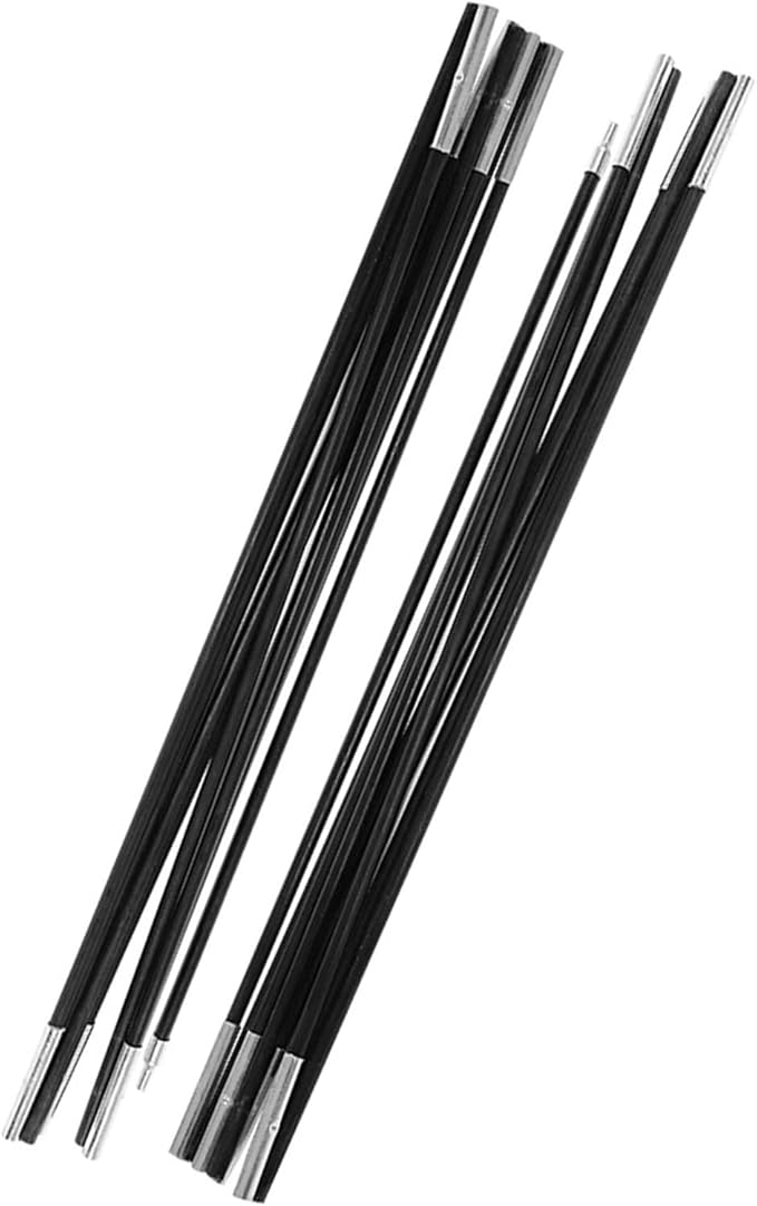 Tent Tarp Poles 4.9M Universal 9 Sections Fiberglass Camping Tent Pole Bars Camping Awning Poles Tent Pole Support Frames Kit Outdoor Support Rods Awning Frames Kit