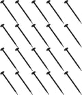 Balacoo 100pcs Plastic Ground Stakes Garden Pegs 20cm Gardening Nails for Greenhouse Lawn Weed Barrier Fixing Outdoor Plant Anchors