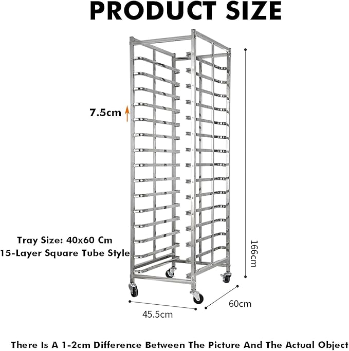 Quick Rack for Baking PansHeavy-Duty 6-Layer Bread Pan Rack on Wheels – Quick &amp Easy Baking Solution for Bakeries Restaurants Catering &amp Food Service (77x45.5x60cm)