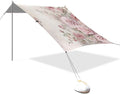 Beach Tent Sun Shelter Pink Elegant Peony Lightweight &amp Easy Setup Beach Shade Canopy for Camping Fishing