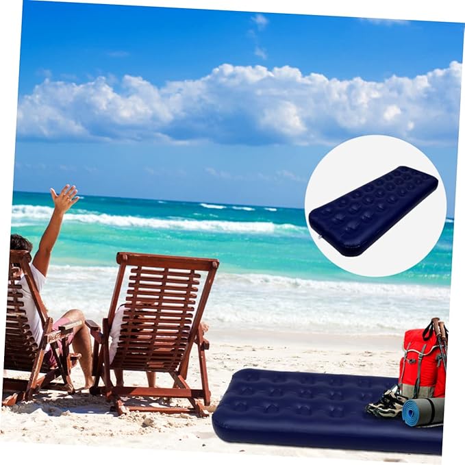 GALPADA 1Pc Single Inflatable Camping Mattress Portable Foldable Air Bed Pad for Outdoor Use Durable Material Leak for Picnics Hiking