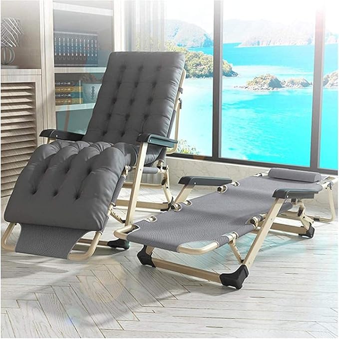 FWZJ Zero Gravity Recliner with Neck Pillow Folding Recliner Adjustable Outdoor Chair Suitable for terraces Swimming Pools etc Camping and Beach Chairs 300kg