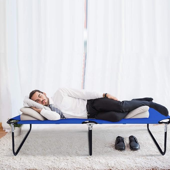 Gymax Folding Camping Cot Portable Sleeping Cot Ultra Lightweight Heavy Duty Bed for Adults Indoor &amp Outdoor Use 300 lbs