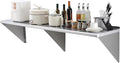 For VEVOR Stainless Steel Wall Mounted Shelf Kitchen Restaurant Shelving Multisize 18x72 inch