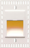 WAC Landscape Lighting LEDme 120V LED Vertical Invisible Trim Step and Wall Light 1800K Amber Built-in LED in White