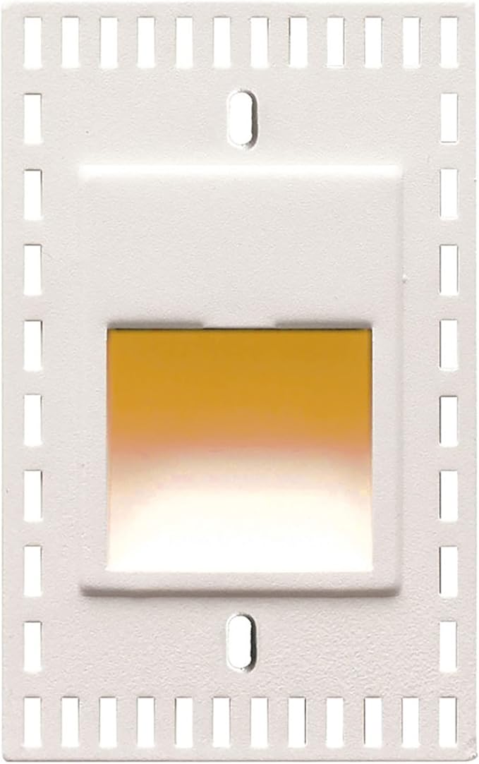 WAC Landscape Lighting LEDme 120V LED Vertical Invisible Trim Step and Wall Light 1800K Amber Built-in LED in White