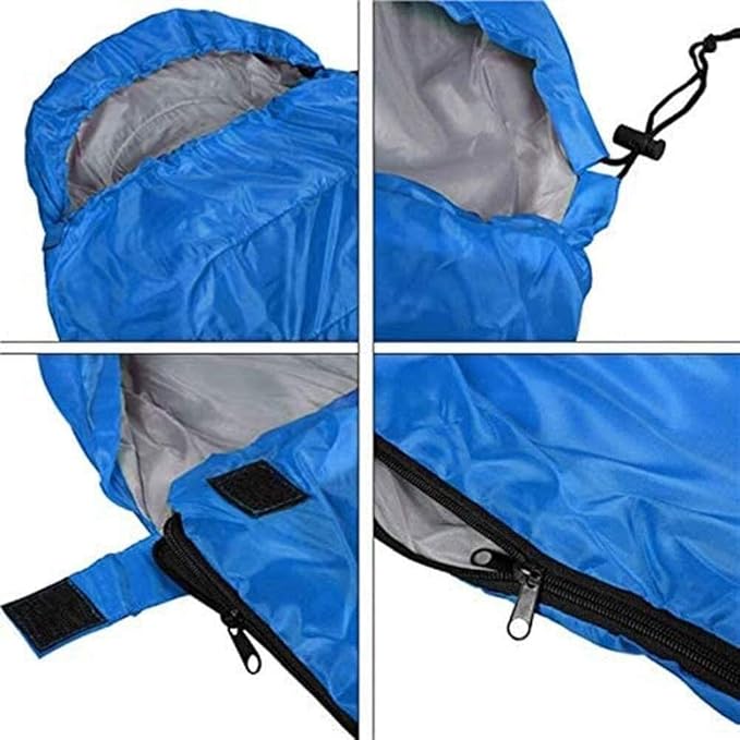 Envelope Type Outdoor Camping Sleeping Bag Portable Ultralight Waterproof Travel by Walking Cotton Sleeping Bag with Cap 210 * 75