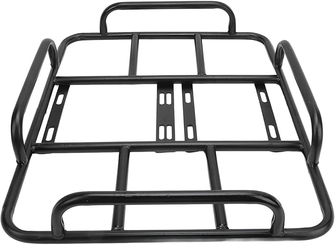 Universal Food Delivery Box Rack Rear Grille Heavy Duty Iron Bracket for Electric Bike and Motorcycle Sturdy Delivery Food Box Base with High Load Capacity