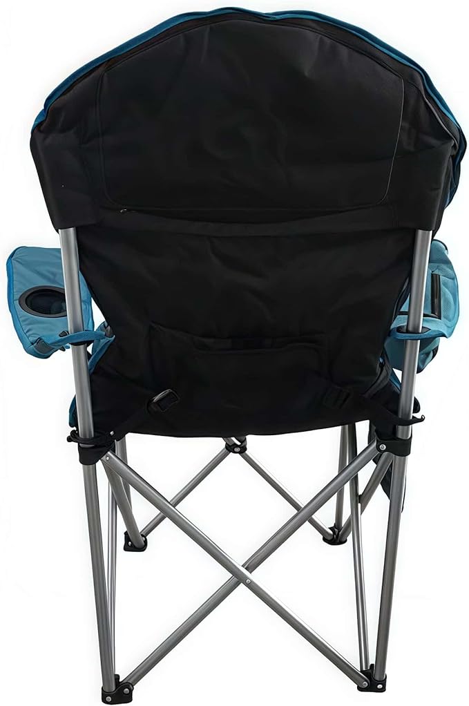 Wild Scape Oversized Folding Camping Chair Foldable Beach Chairs for Adults with Cup Holder Cooler Pocket Storage Bag Heavy Duty Portable Fishing Chair for Outdoor Garden Picnic Teal