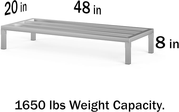 48 x 20 | 8 Off The Floor Aluminum Dunnage Rack | 1200 Lbs Capacity