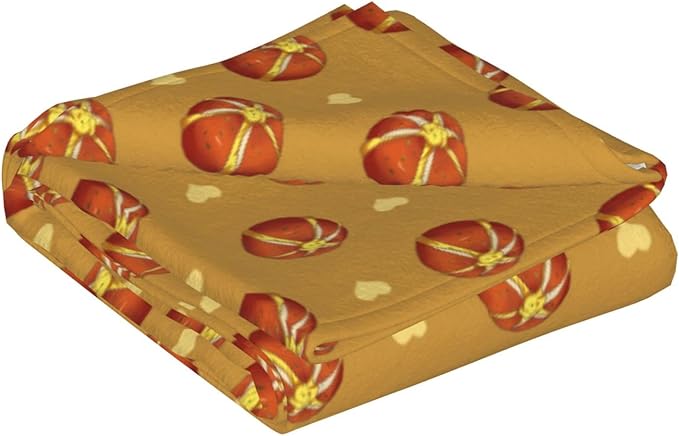Buttered Bread Blanket.Super Soft Flannel Blanket 80x60 inches 100% Polyester for Warmth Perfect for beds Sofas and Camping.