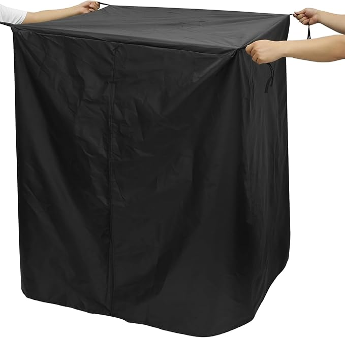 Boat Privacy Tent Boat Privacy Curtain Boat Changing Room Portable Boat Changing Room with Storage Bag Easy to Install Hanging Privacy Partition for Pontoon Boats (Black)