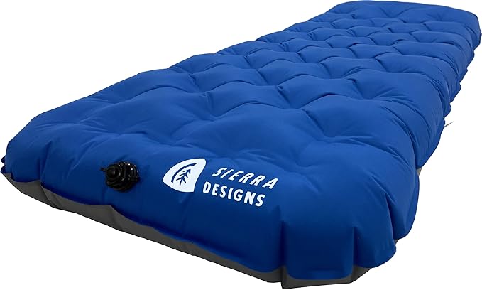 Sierra Designs Queen &amp Single Camping Air Bed Mattress for Car Camping Trave and Camp (Pump Included)