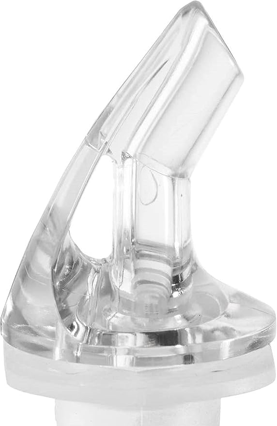 TrueCraftware- 2 oz Measured Liquor Pourer with White Tail &amp No Collar Acrylonitrile Set of 12- Cocktail Shot Dispenser Liquor Bottle Pourers Alcohol Liquor Pourers Bar Bartender Accessories