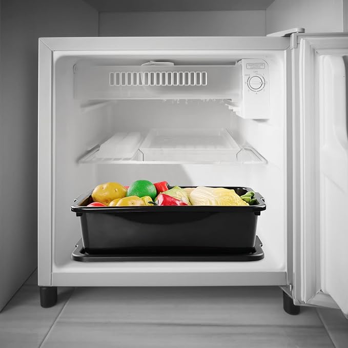 13 L Black Plastic Bus Tub with Lid 3 Pack Bus Dish Pan