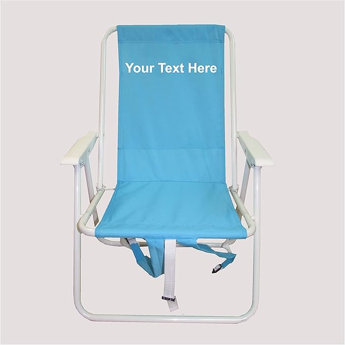 Personalized Imprinted Basic Backpack Chair by Rio - Turquoise