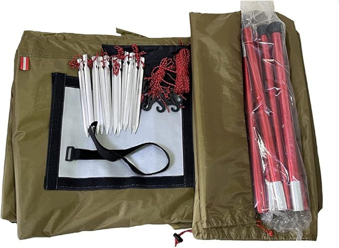 Tipi Hot Tent with Fire Retardant Stove Jack for Flue Pipes 3~4 Person Lightweight Teepee Tents with Snow Skirt for Family Team Outdoor Backpacking Camping Hiking