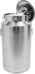 Stainless Steel Milk Can 88L/23.3Gal Storage Bucket Airtight Canister with Lid Wine Oil Beverage Storage Container for Kitchen Restaurant Party W15.8*H29.1in