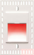 WAC Landscape Lighting LEDme 120V LED Vertical Invisible Trim Step and Wall Light Red Built-in LED in White
