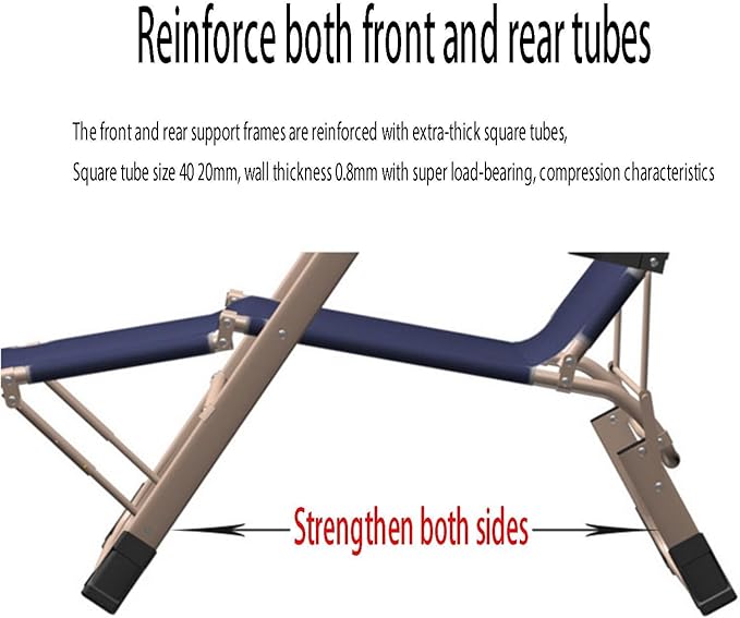 Oversized Padded Zero Gravity Chair – Folding Outdoor Recliner with Three-Speed Adjustment Super Load-Bearing Breathable Oxford Fabric