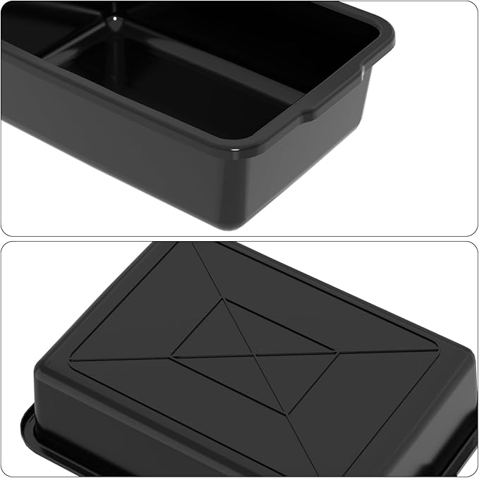 6 Pack Large Plastic Utility Bus Trays 22 Liter Restaurant Bus Tub Black
