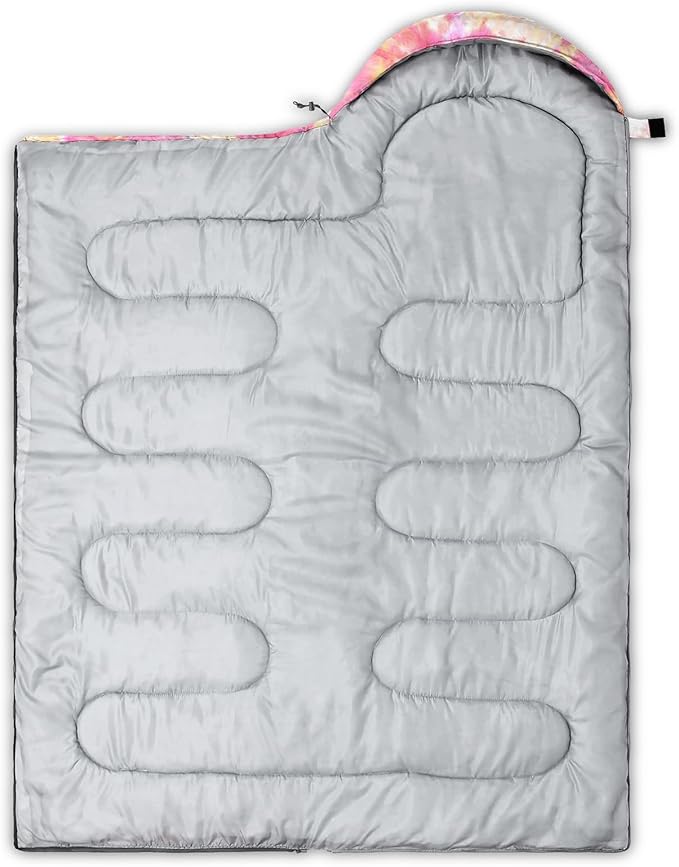QOOMO Axolotl Cute Camping Sleeping Bags3 Season Warm &amp Cool WeatherLightweightWaterproof Sleeping Bags for Adults &amp KidsTravelingand Outdoors