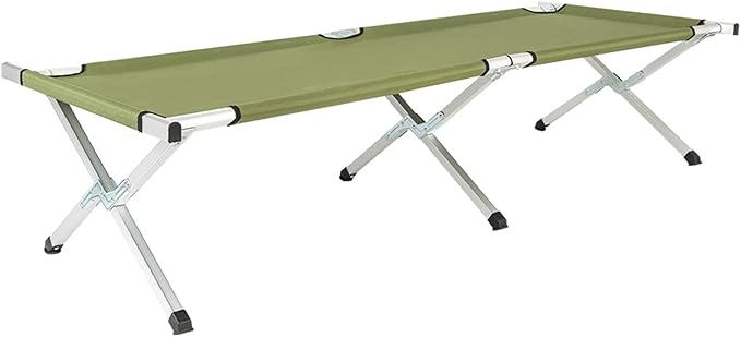 Ultralight Folding Tent Camping Cot Bed Folding Lightweight Bed Portable Camping Cot with Carry Bagfor Outdoor Travel Base Camp Hiking Mountaineeringwith Carrying Bag Army Green