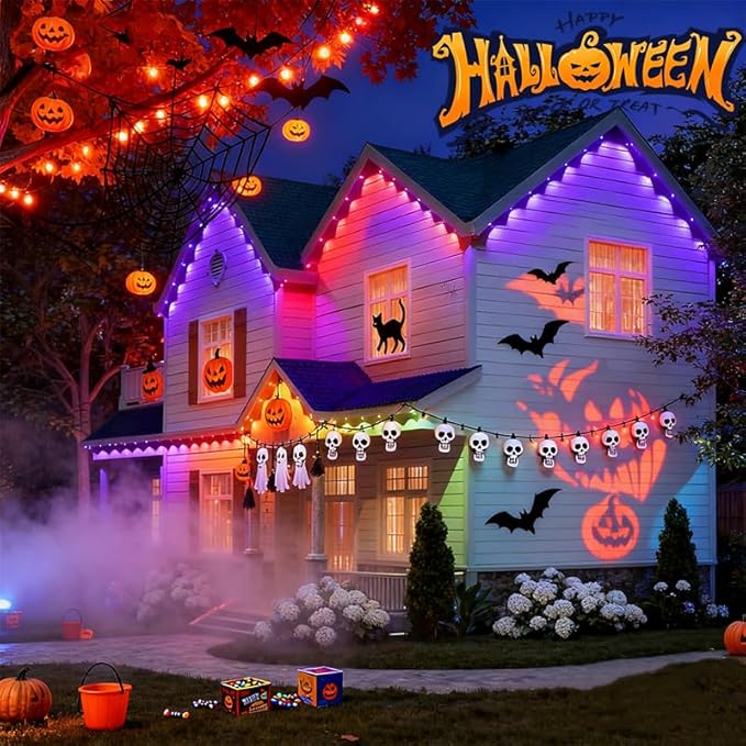 Permanent Outdoor LightsSmart Outdoor Christmas Lights with IC+RGB 20 LED IP67 Waterproof Eaves Lighting with 213 Modes for HolidayParty Daily APP/Remote Control