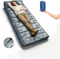 Camping Sleeping Pad 6in Velvet Inflatable Camping Mat Insulated Camping Mattress Built-in Foot Pump Compact Sleeping Pad for Camping Ultralight Self Inflating Camping Pad for Hiking Car Camp Gear