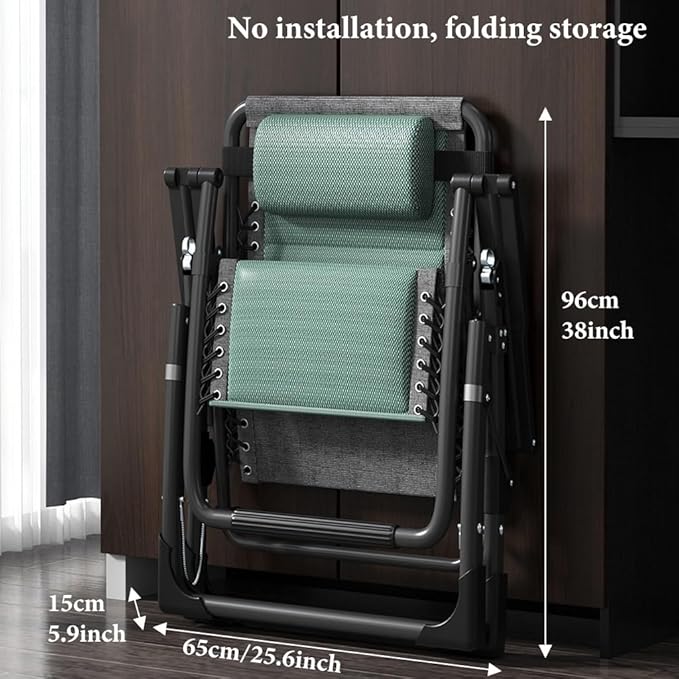 Padded Zero Gravity Chair Patio Recliner Chair Folding Camping Chairs with Cup Holder Lounge Chairs with 168° Angle Adjustment Beach Chair Deck Chairs Outdoor/Blue C (/Blue B)