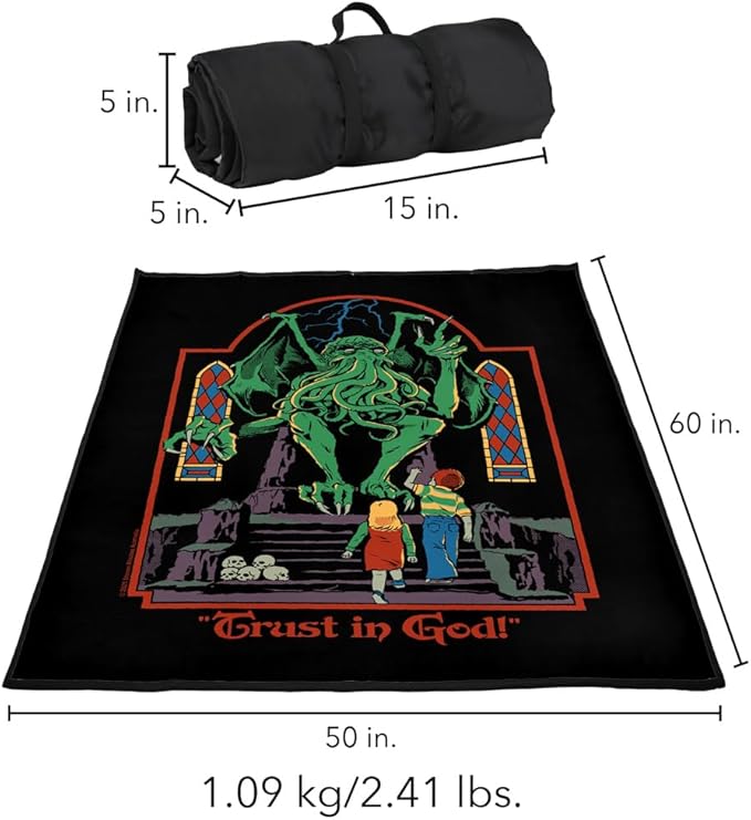 LOGOVISION Steven Rhodes Trust in God Outdoor Blanket for Picnic Beach Camping Park Tailgate 50x60