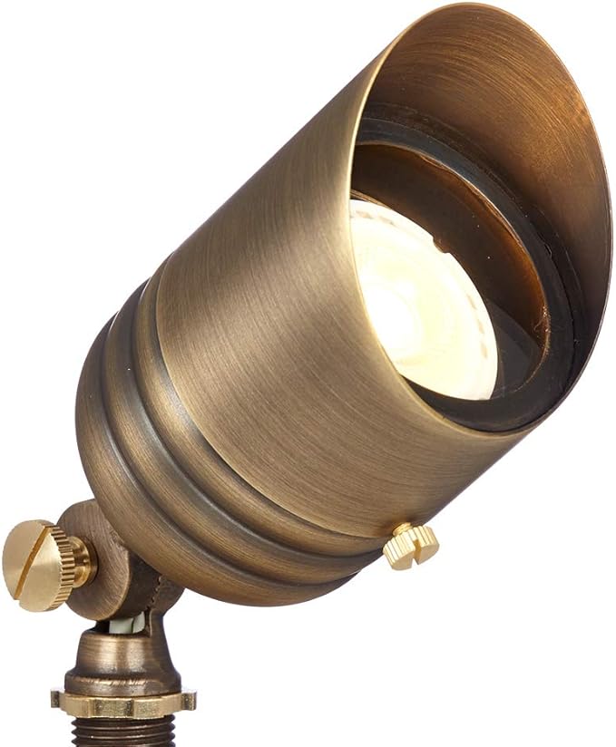 VOLT 12V Solid Brass Bronze LED Landscape Lighting Kit (6 Spotlights 2 Path Lights) with 150W Low Voltage Transformer for House Yard Outdoor Pathway Walkway Garden Driveway or Patio