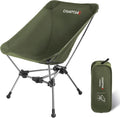 Portable Camping Chair Lightweight Compact Backpacking Chair with Side Pocket Wide Seat Folding Chair for Camping Hiking Beach - Supports 330Lbs Green