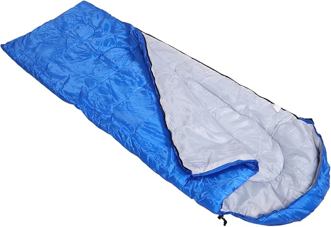 Outdoor for Adults Lightweight Warm Camping Bag with Hollow Cotton Filling Polyester for Backpacking Hiking and Outdoor Blue Envelope Design