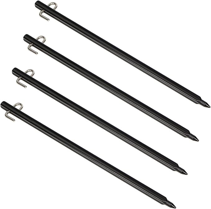 Camping Gear Camping Tent Stakes Aluminium Tent Stakes Peg Garden Ground Anchors with Hook Windproof Camp Tent Spikes Canopy Nails