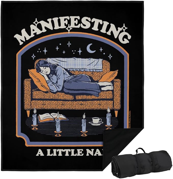 LOGOVISION Steven Rhodes Manafestinga Nap Outdoor Blanket for Picnic Beach Camping Park Tailgate 50x60