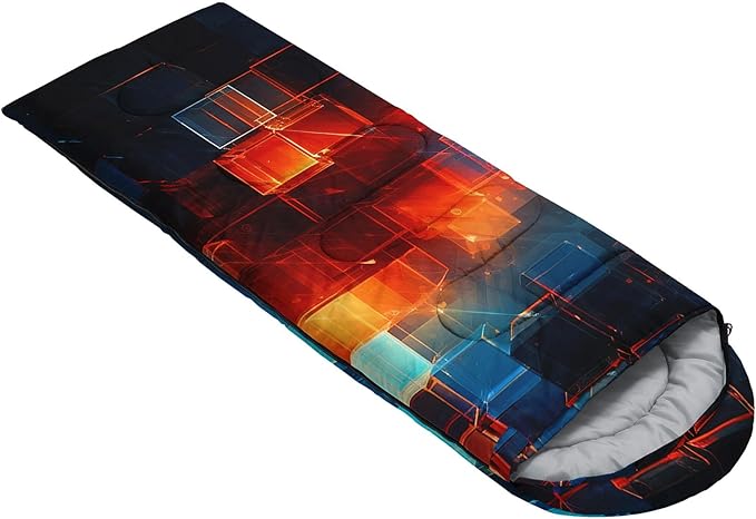 Kids Sleeping Bag for Boys GirlsWestern Cowboy Print-Lightweight Warm Portable Outdoor Indoor-Waterproof Cold Weather Resistant Sleeping Bag for Camping Hiking