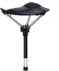 Adjustable Telescopic Folding Stool - Single Leg with Seat Portable Chair with Lightweight &amp Heavy-Duty Support Collapsible Cane for Outdoor Travel Hiking Adults (Single Leg)