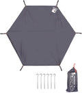Hikeman Hexagonal Tent Footprint1-4 Person Ultralight Waterproof Tent Tarp Ground Sheet Mat with 6 Tent Stakes for Camping Hiking Picnic Backpacking(L)