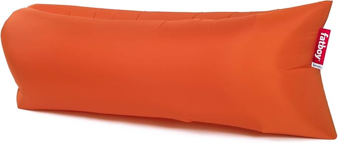 Fatboy Lamzac The Original Version 1 Inflatable Lounger with Carry Bag Inflatable Couch for Indoor or Outdoor Hangout or Inflatable Lounge Air Chair - Orange