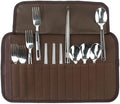 13 Piece Stainless Steel Family Cutlery Picnic Utensil Set with Travel Case for Hiking Camping Hiking Barbeque Travelling Forks Spoons Chopsticks for 4 Persons