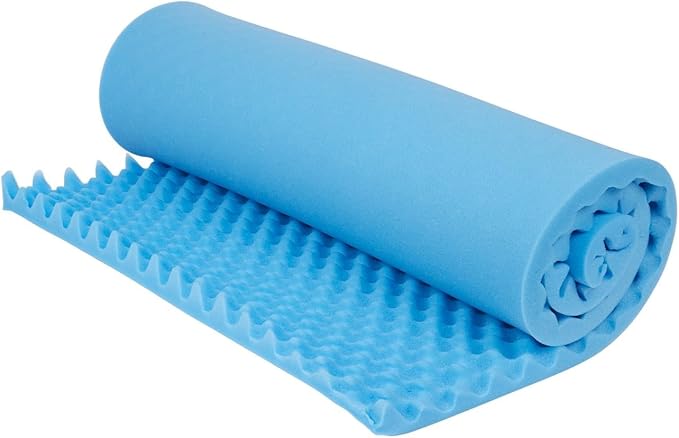 72 L x 33 W x 2 Inch Soft Foam Twin Bed Pad Mattress Topper Egg Crate Overlay Topper