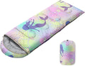 Sleeping Bags for Adults Youth Kids3D Printing Camping Sleeping Bag for Girls Boys Lightweight Waterproof Cold/Warm Weather Sleeping Bag for 3 Seasons