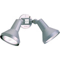Nuvo Lighting SF77/703 Two Light Outdoor Heavy Duty Cast Aluminum Durable Weather Proof Security Flood Light Gray