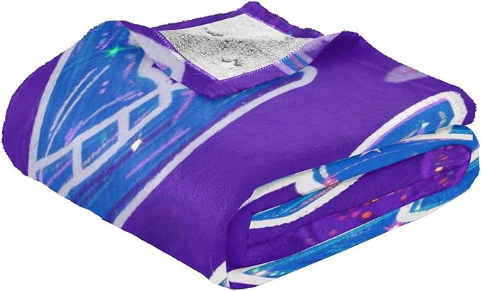 Soft Throw Blanket Happy Halloween Witch Hat Purple Couch Blankets 50x70